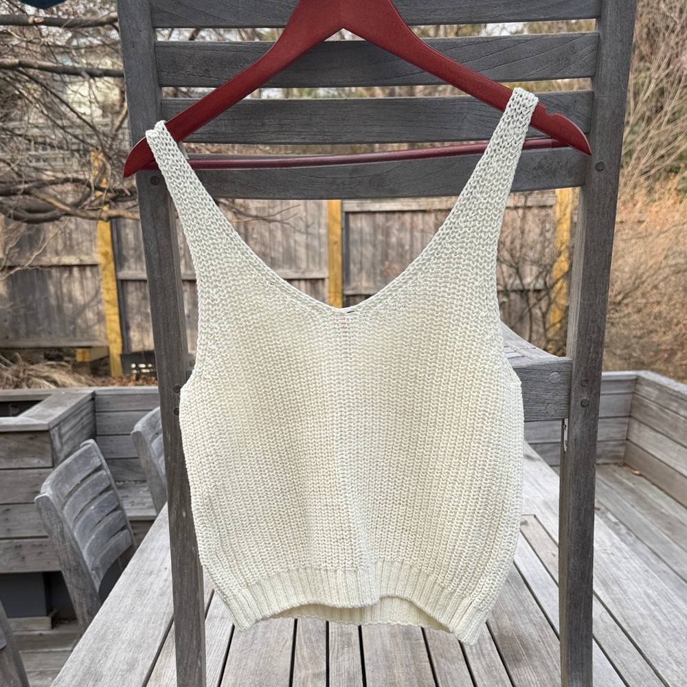 Kivari Cream Knit Tank Top Size 4 - NWT